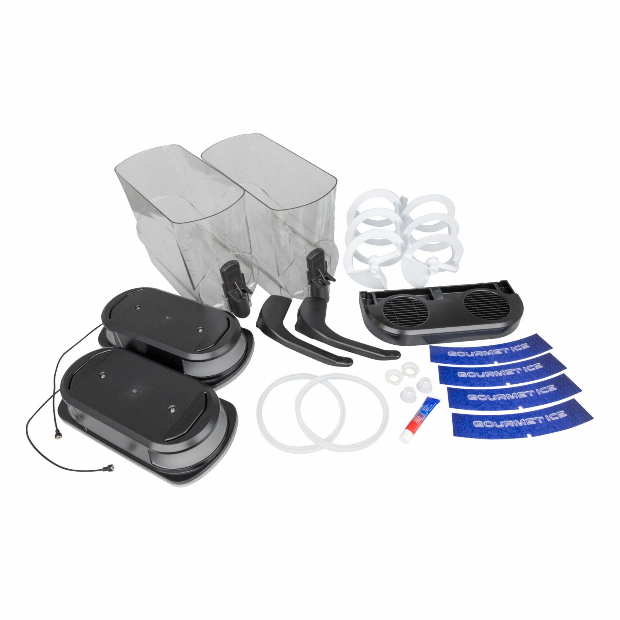 Frozen yogurt in slushy machine