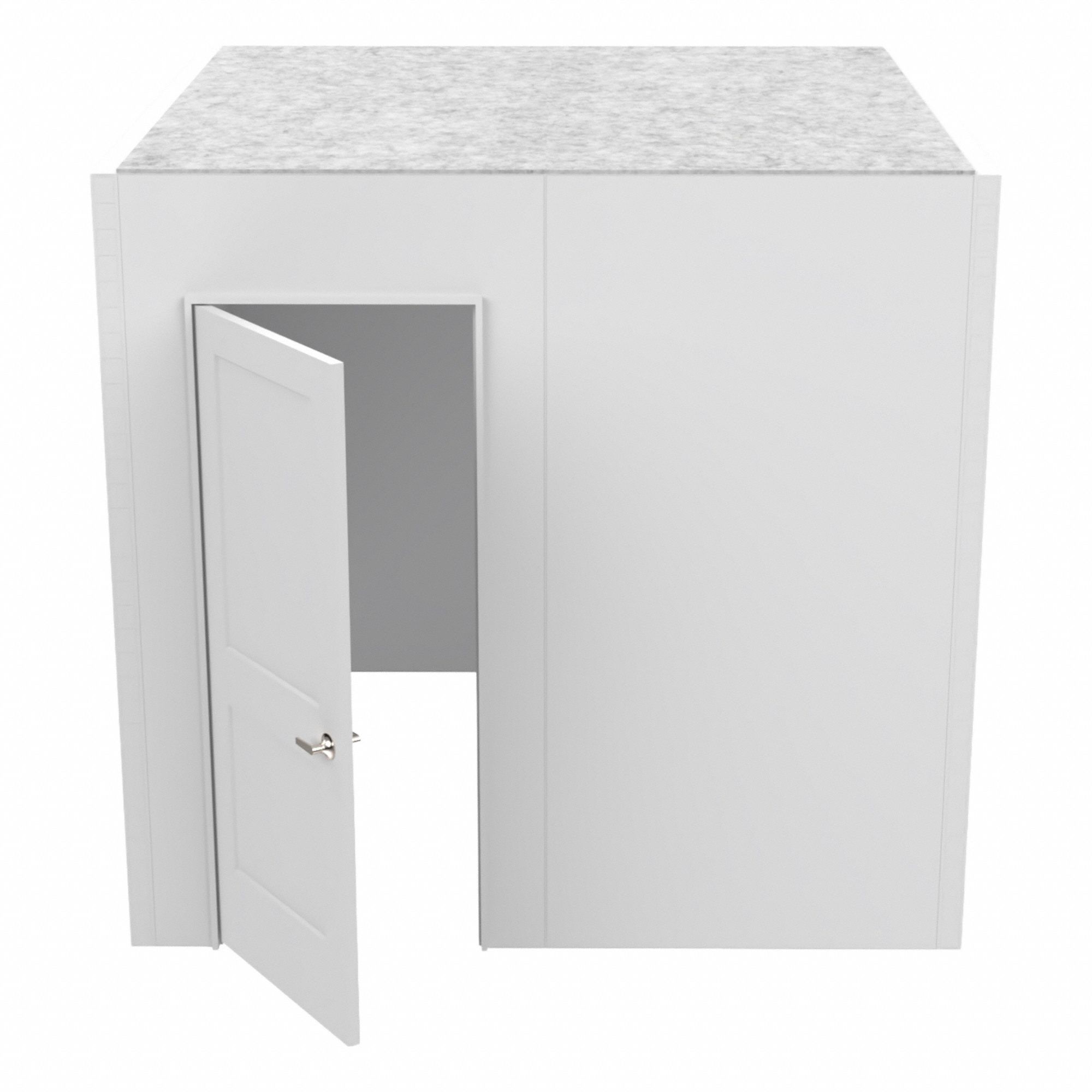 Cubicle Wall Set: 96 in Overall Ht, 48 in Overall Wd, 8 Panels, White