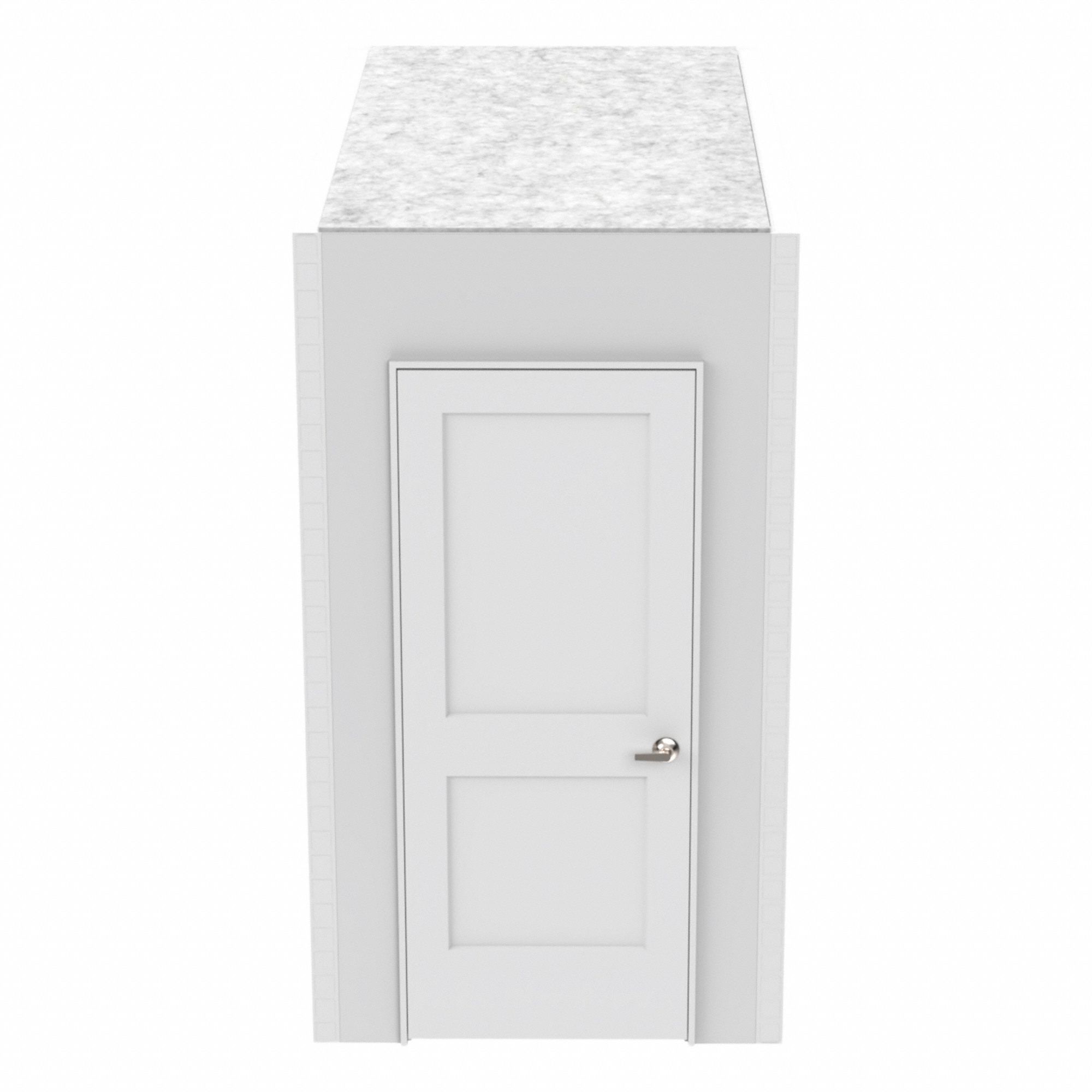 Cubicle Wall Set: 96 in Overall Ht, 48 in Overall Wd, 6 Panels, White