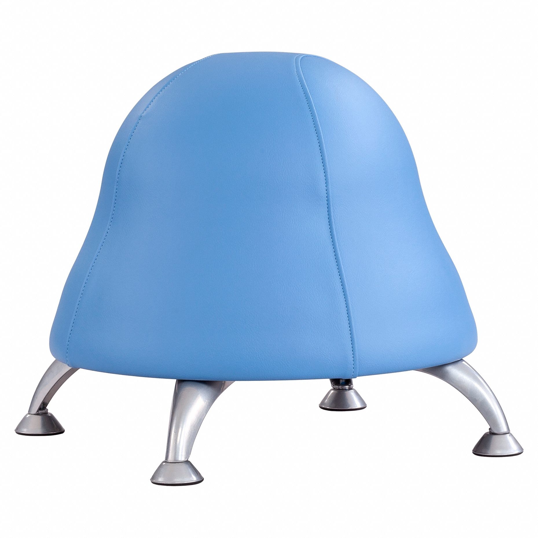 Ball Chair: 17 in Max Overall Ht, 22 1/2 in Overall Wd, Baby Blue, 12 in Seat Wd
