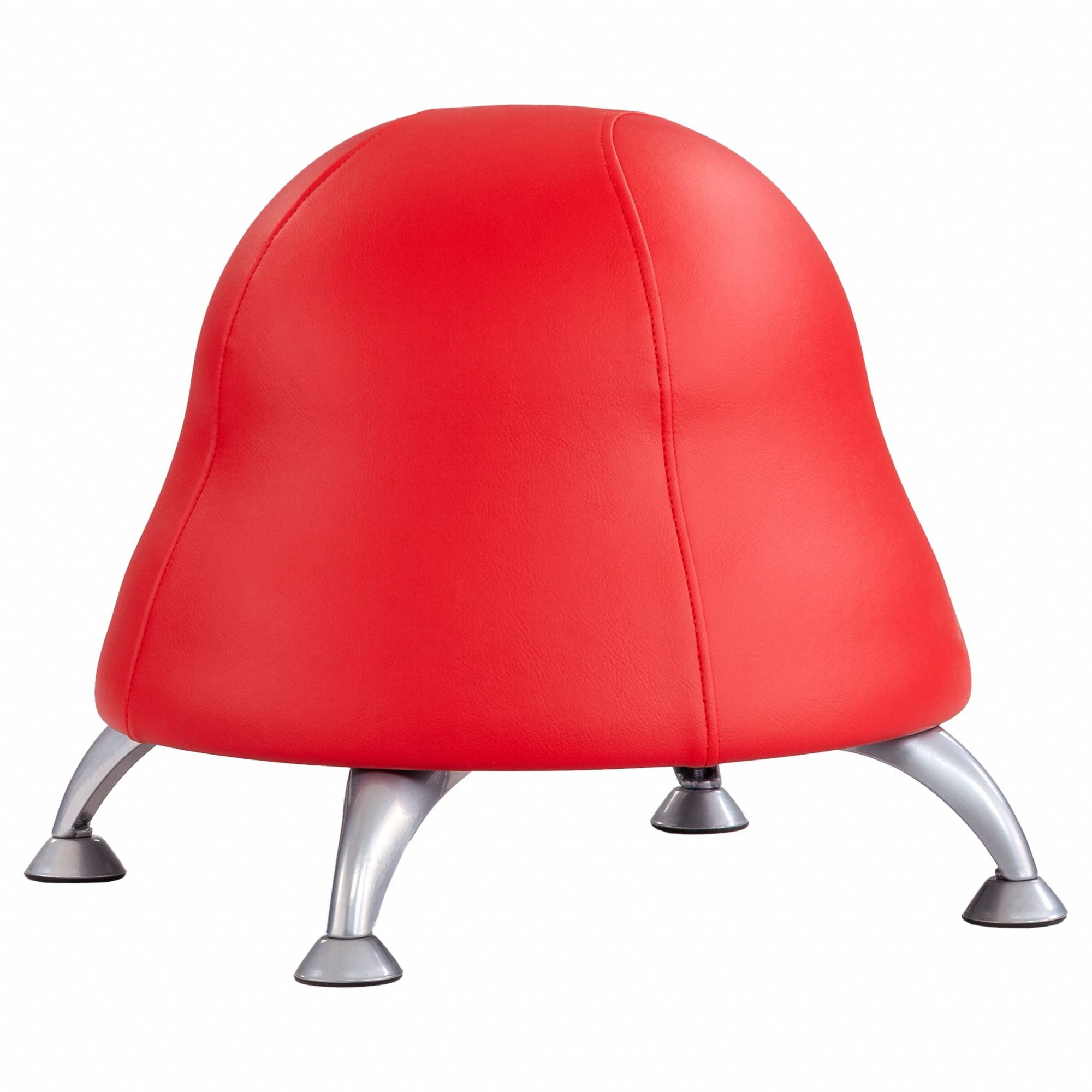 Ball Chair: 17 in Max Overall Ht, 22 1/2 in Overall Wd, Red, 12 in Seat Wd, CPSIA