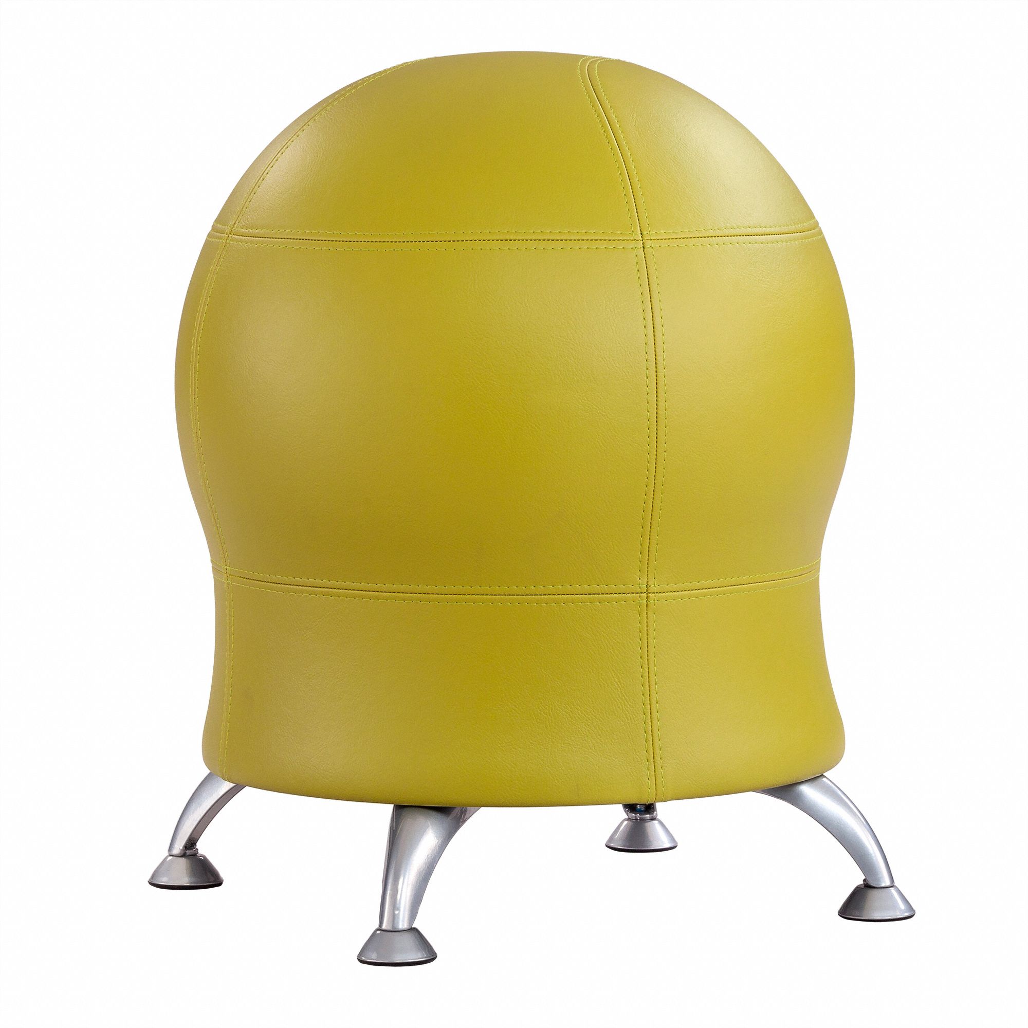 Ball Chair: 23 in Max Overall Ht, 22 1/2 in Overall Wd, Green, 17 1/2 in Seat Wd