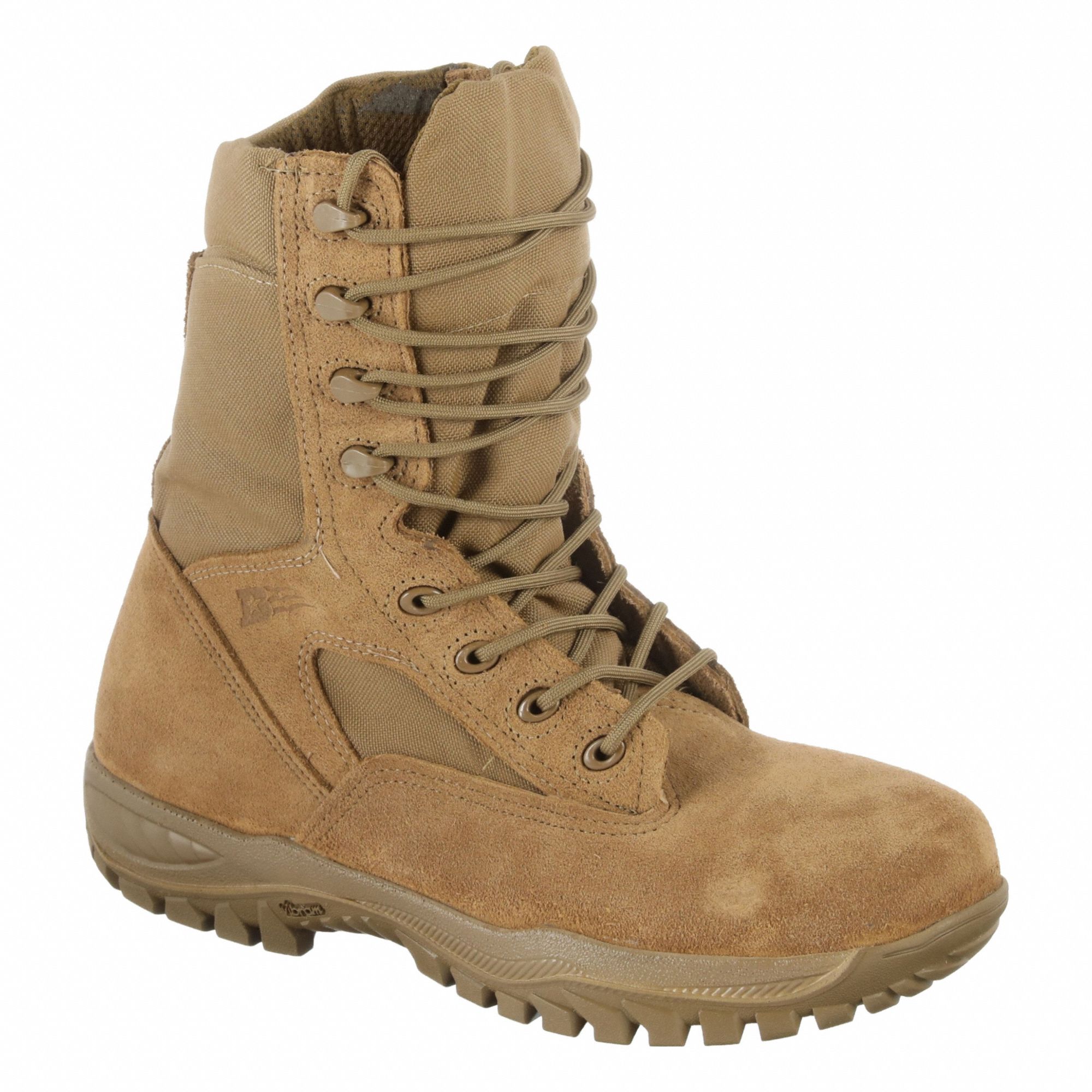 Military/Tactical Boot: Men's, 10-1/2, R, 8 in Ht, Coyote Brown, C312 ST, Steel, 1 PR