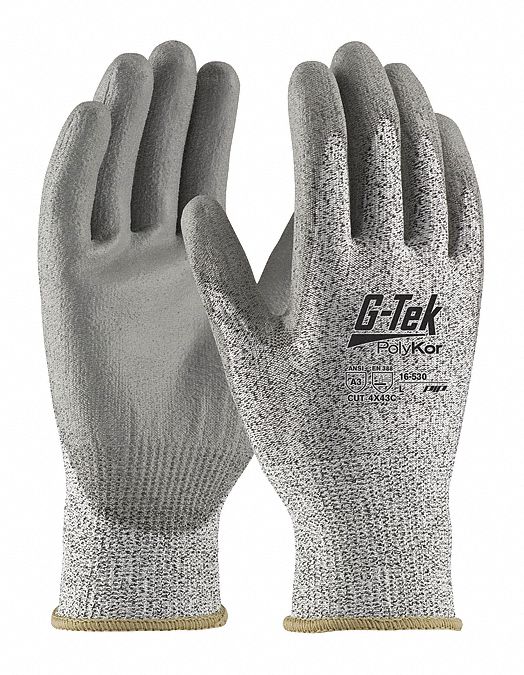 PIP CutResistant Glove, S, A3 ANSI/ISEA Cut Level, Palm, Polyurethane