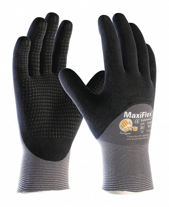 COATED GLOVES,GREY,SZ 2XL,PK12