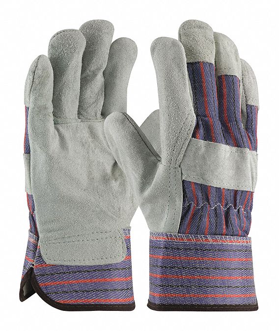 Split Leather Palm, One Piece Palm, L, PK12