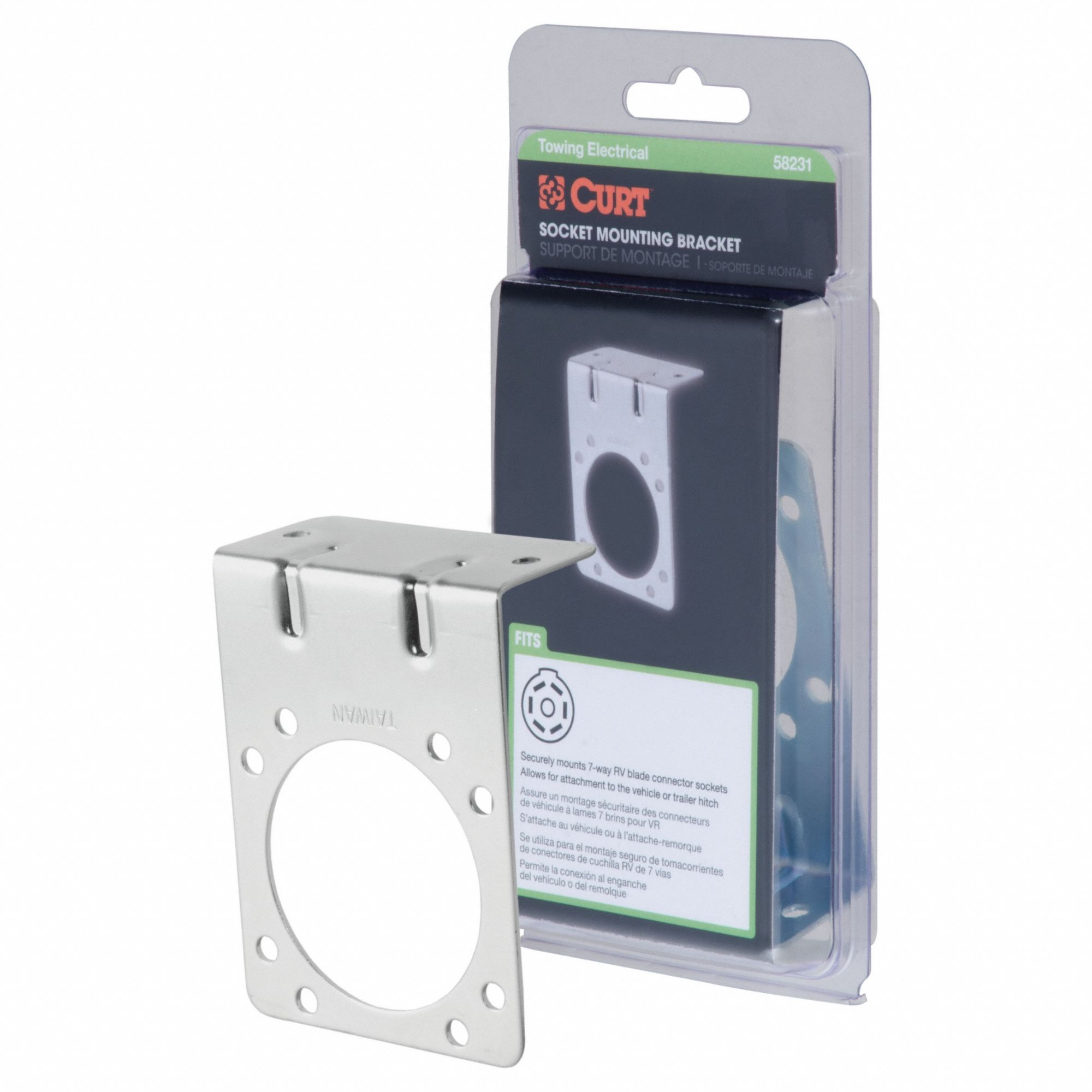 Automotive Electrical Plug: 7-Way Blade, Silver