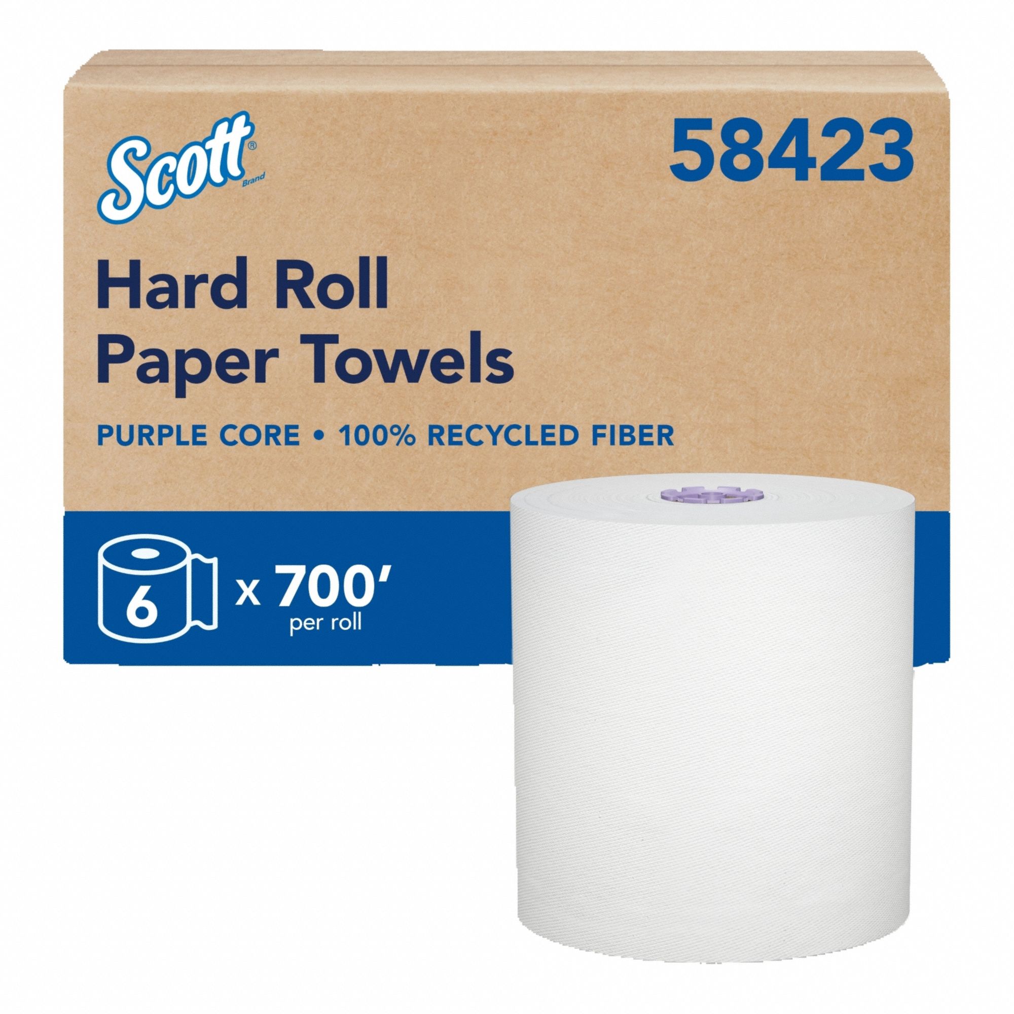 Paper Towels White Recycled Fiber PK6