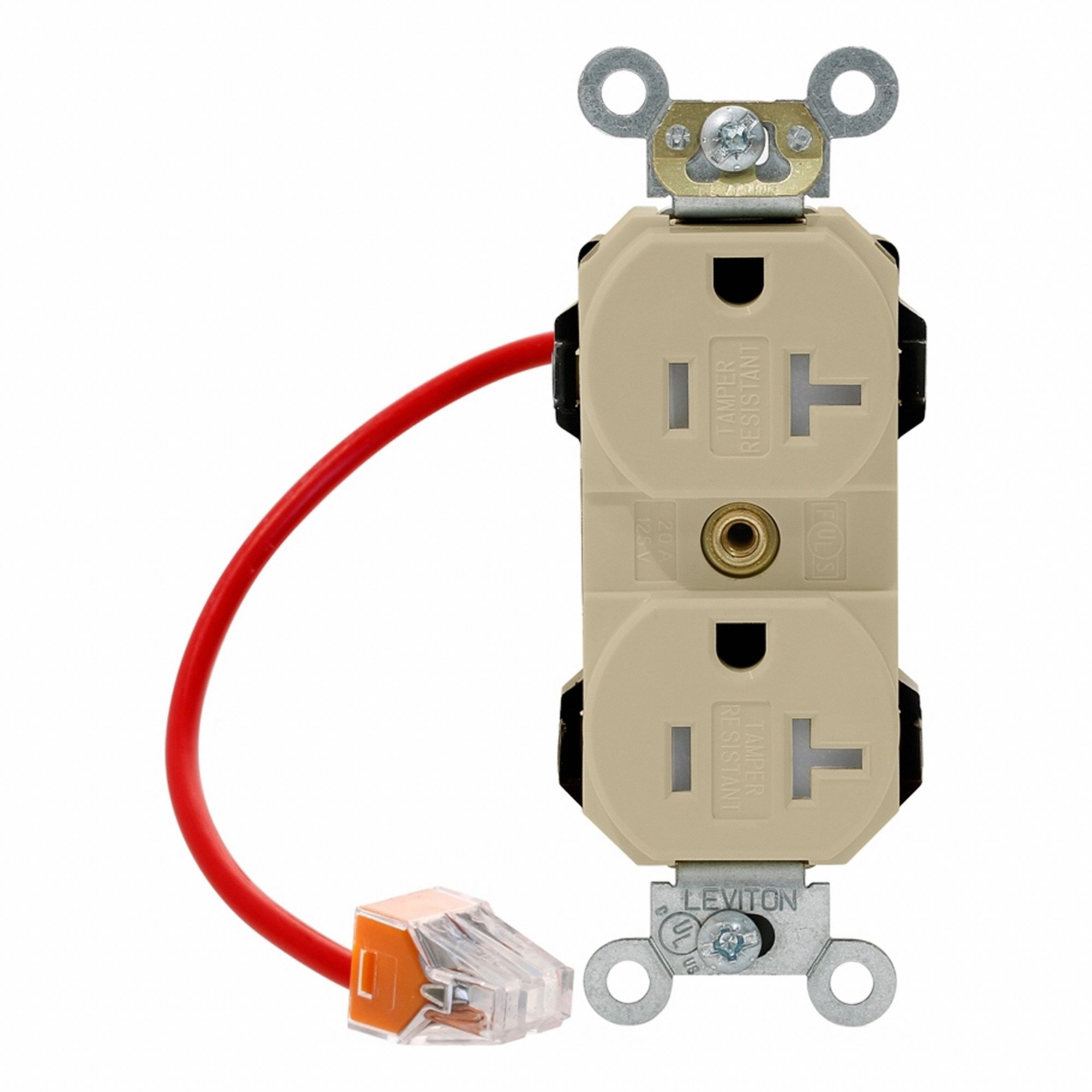 Lev-Lok Rec 20A 125V TR/SC Ivr