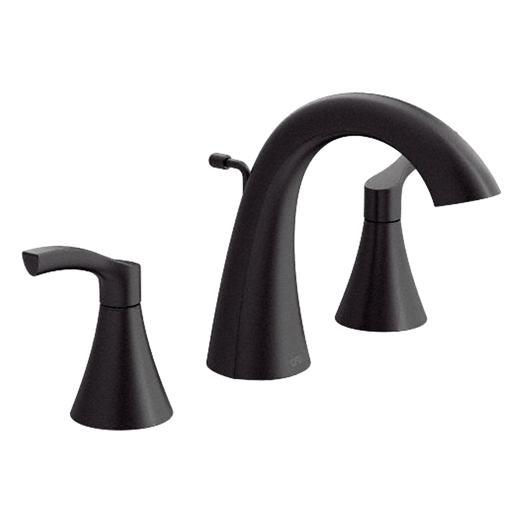 Bathroom Faucet: 58912, Metal, Matte Black Finish, 1.22 gpm Flow Rate, Widespread, Arc, Lever