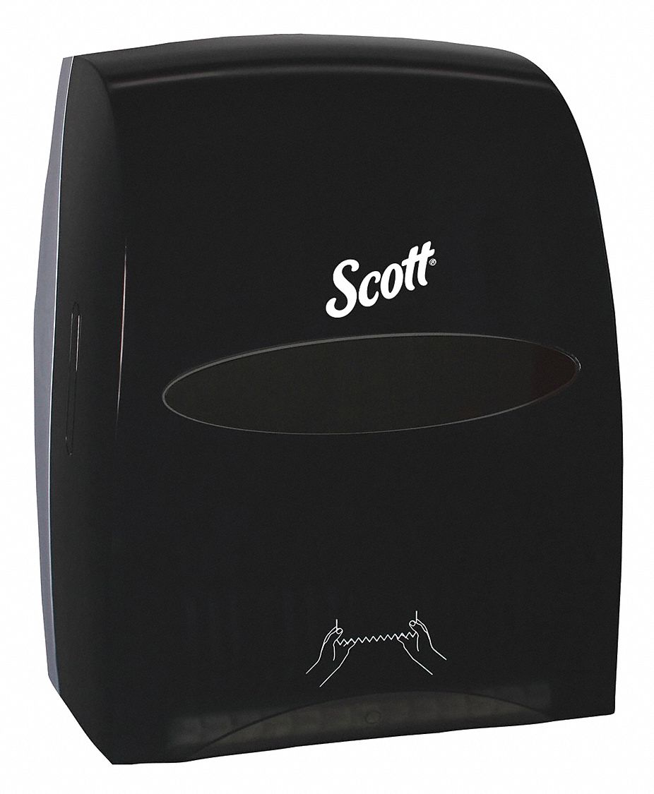 TOWEL DISPENSER, TOUCHLESS, SMOKE, HARDWOUND, 8 IN TOWEL WIDTH, PLASTIC