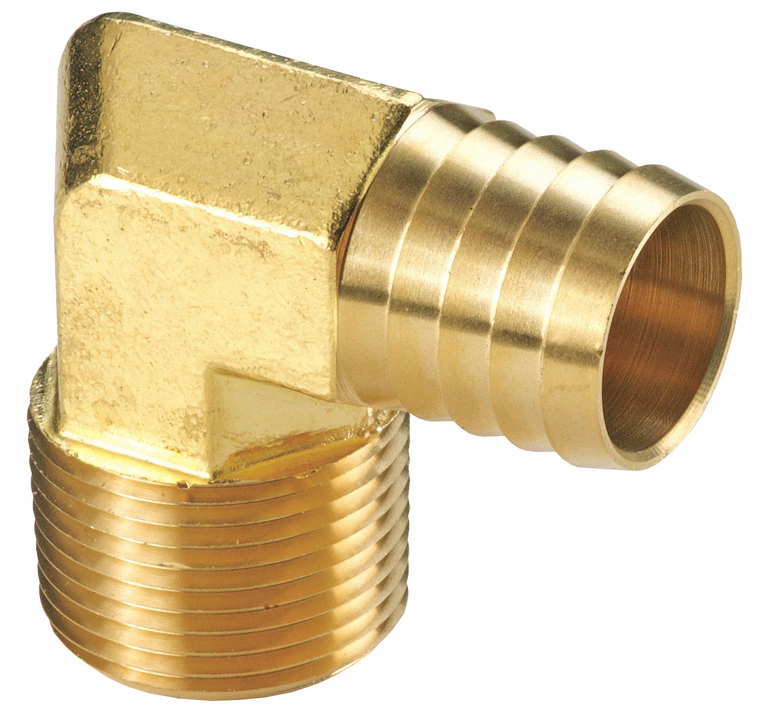 Beaded Hose Fitting: For 5/8 in Hose I.D., 5/8 in x 1/2 in Fitting Size,  Hose Barb x NPT, Rigid