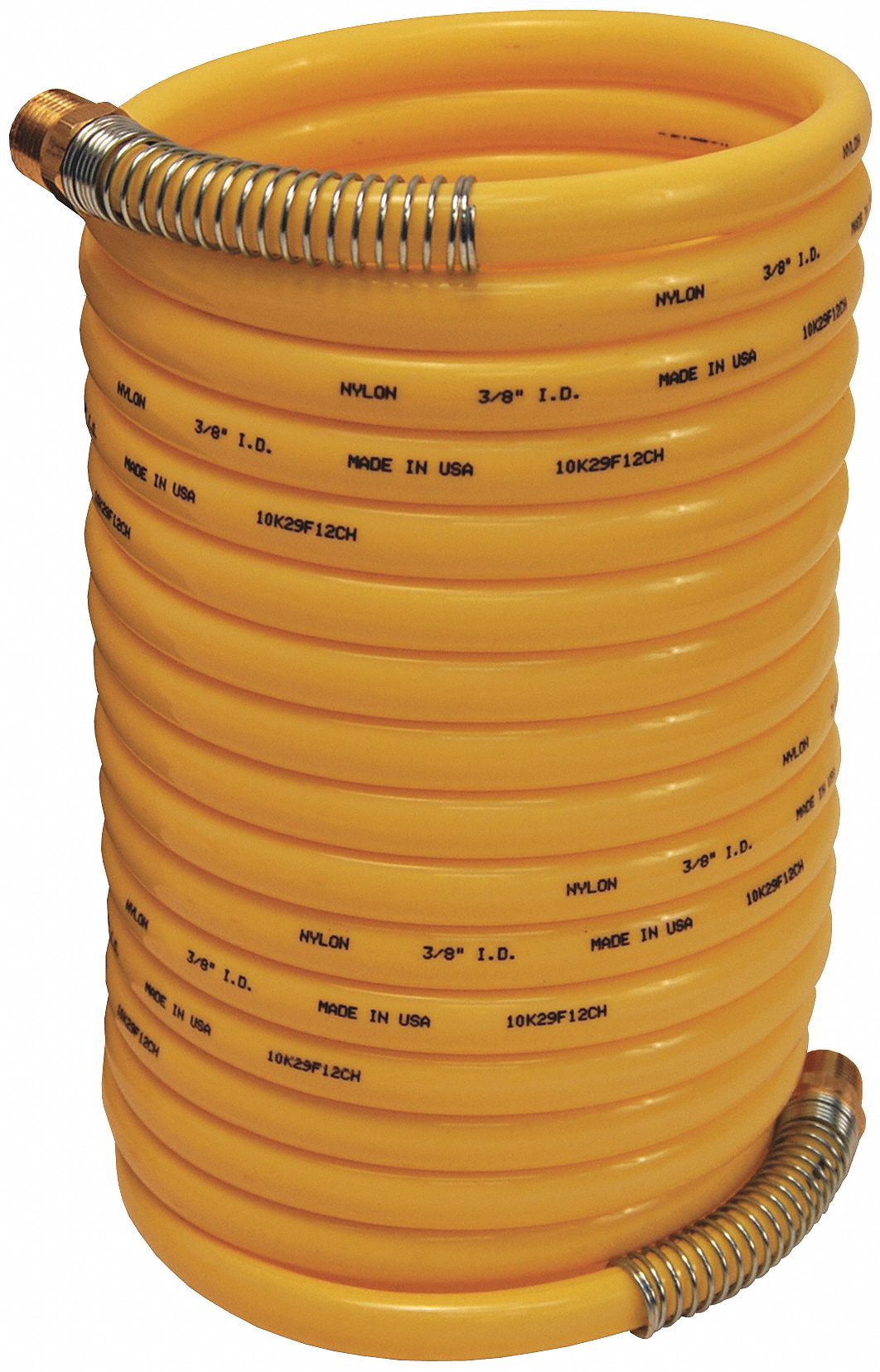 Self Storing Hose, 1/4"MNPT, 1/4"ID, 25ft.
