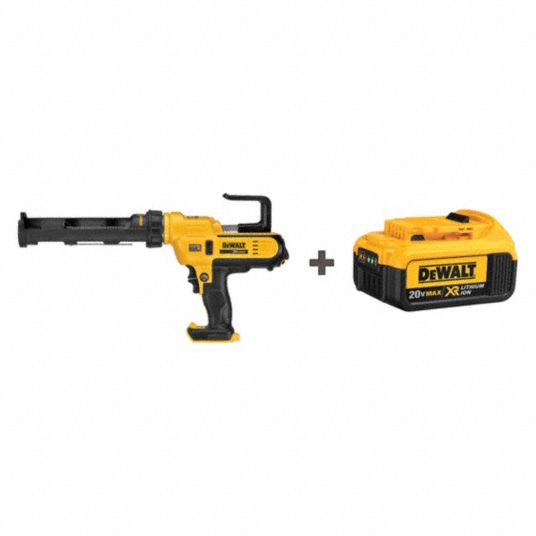 DEWALT Cordless Caulk Gun Kit, 20V, 191/2" L 58JL87DCE560B/DCB204