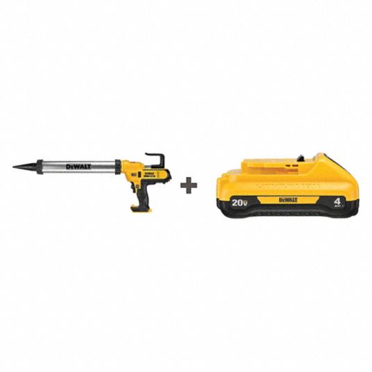 DEWALT Cordless Caulk Gun Kit, 20V, 4.0Ah, 24" L 58JL89DCE580B