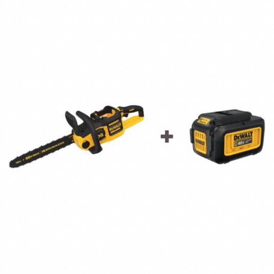 DEWALT, 16 in Bar Lg, Auto Chain Oiler, BatteryPowered Chain Saw