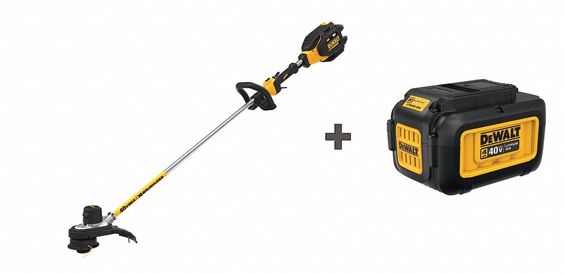DEWALT String Trimmer Kit, Battery Fuel Type, 15 in Cutting Width, 54