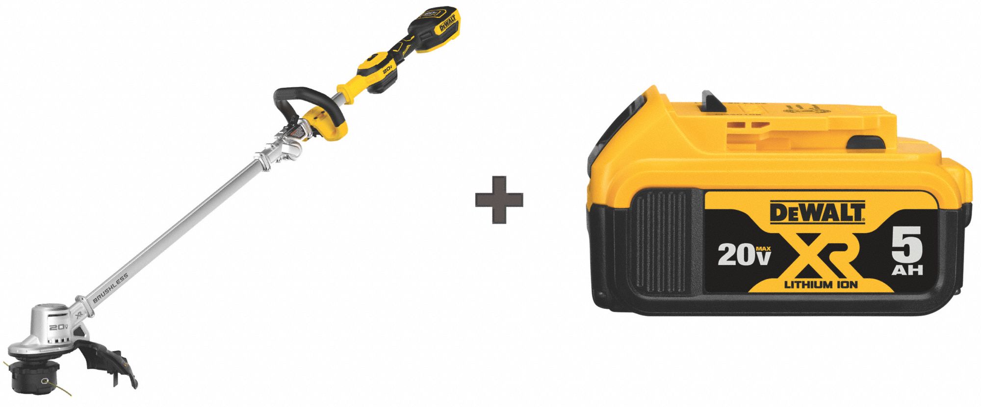 DEWALT String Trimmer Kit, Battery Fuel Type, 14 in Cutting Width, 54