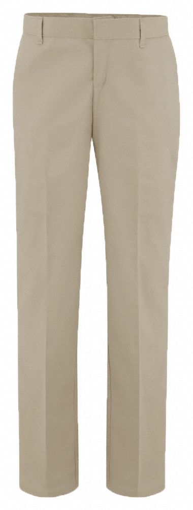 Work Pants: Women's, Flat Front Pants, ( 27 1/2 in x 31 1/2 in ), Desert Sand, Hook-and-Loop