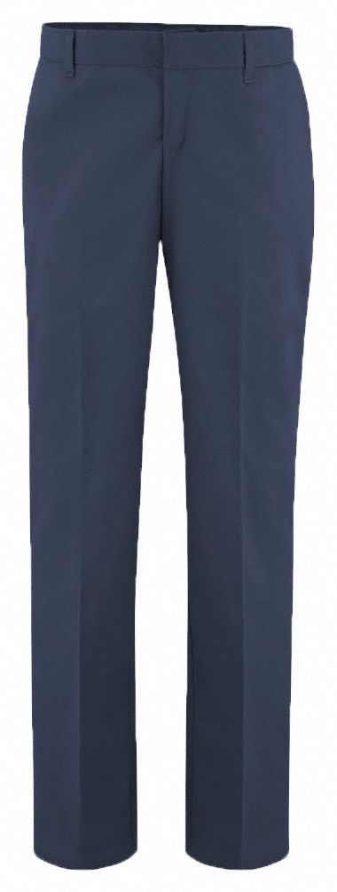 Work Pants: Women's, Flat Front Pants, ( 27 1/2 in x 31 1/2 in ), Dark Navy, Hook-and-Loop