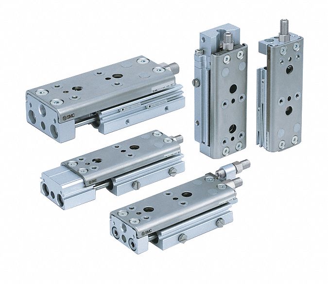 Slide Table: 100 mm Stroke Lg, 12 mm Bore Dia, Mfr Part # MXQ12-100B, MXQ Series, Metric