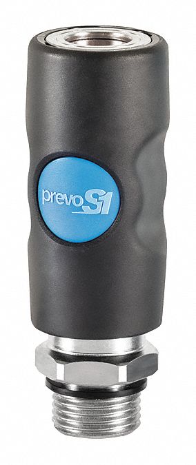 Industrial Safety Coupler, 1/4" MNPT