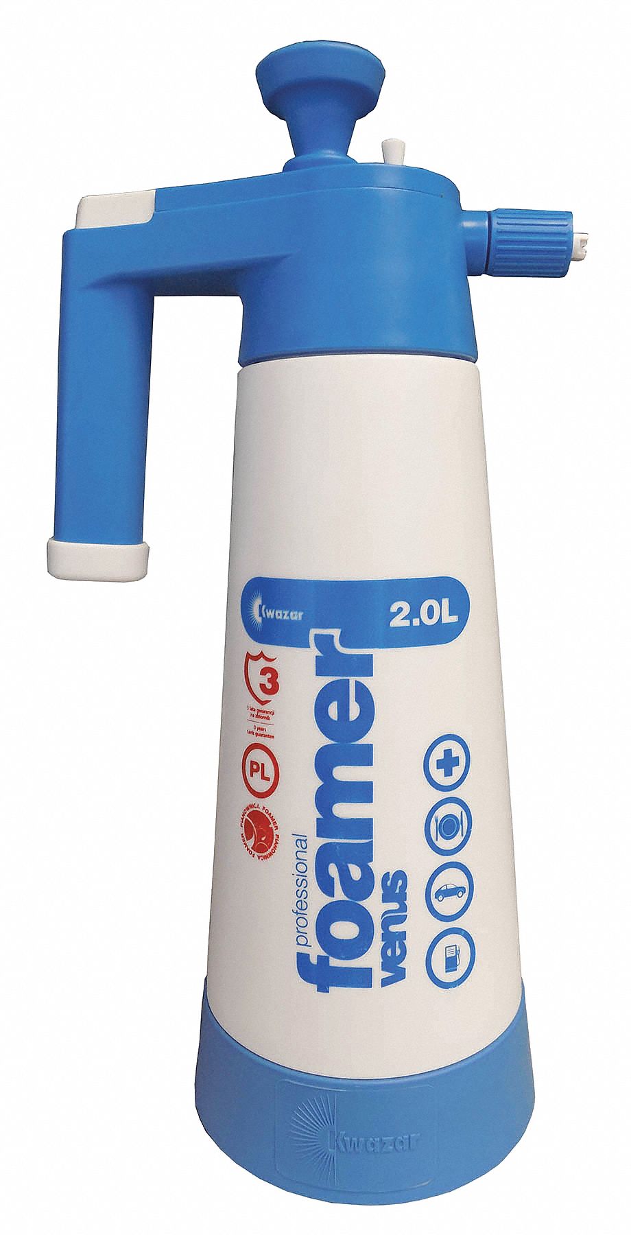 Compressed Air Spray Bottle: 2 L Container Capacity, Mist, White, Blue