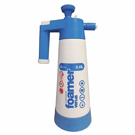 Compressed Air Spray Bottle: 1.5 L Container Capacity, Mist, White, Blue