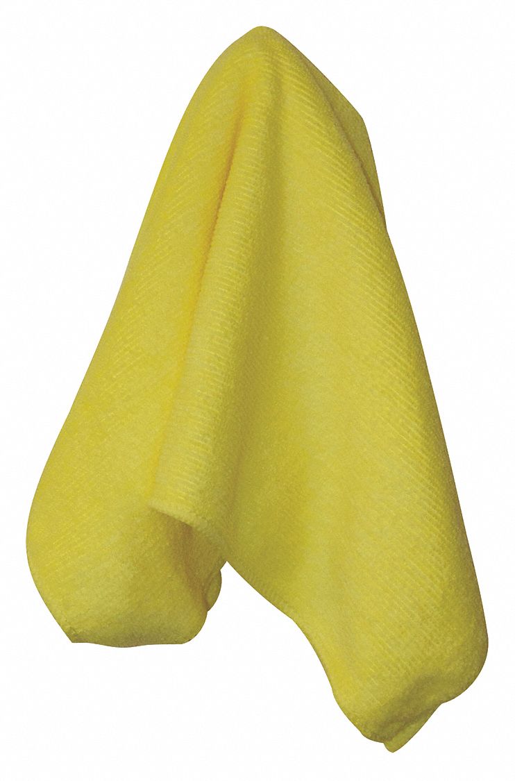 Microfiber Cloth, Gen Purpose, 16x16, Yel
