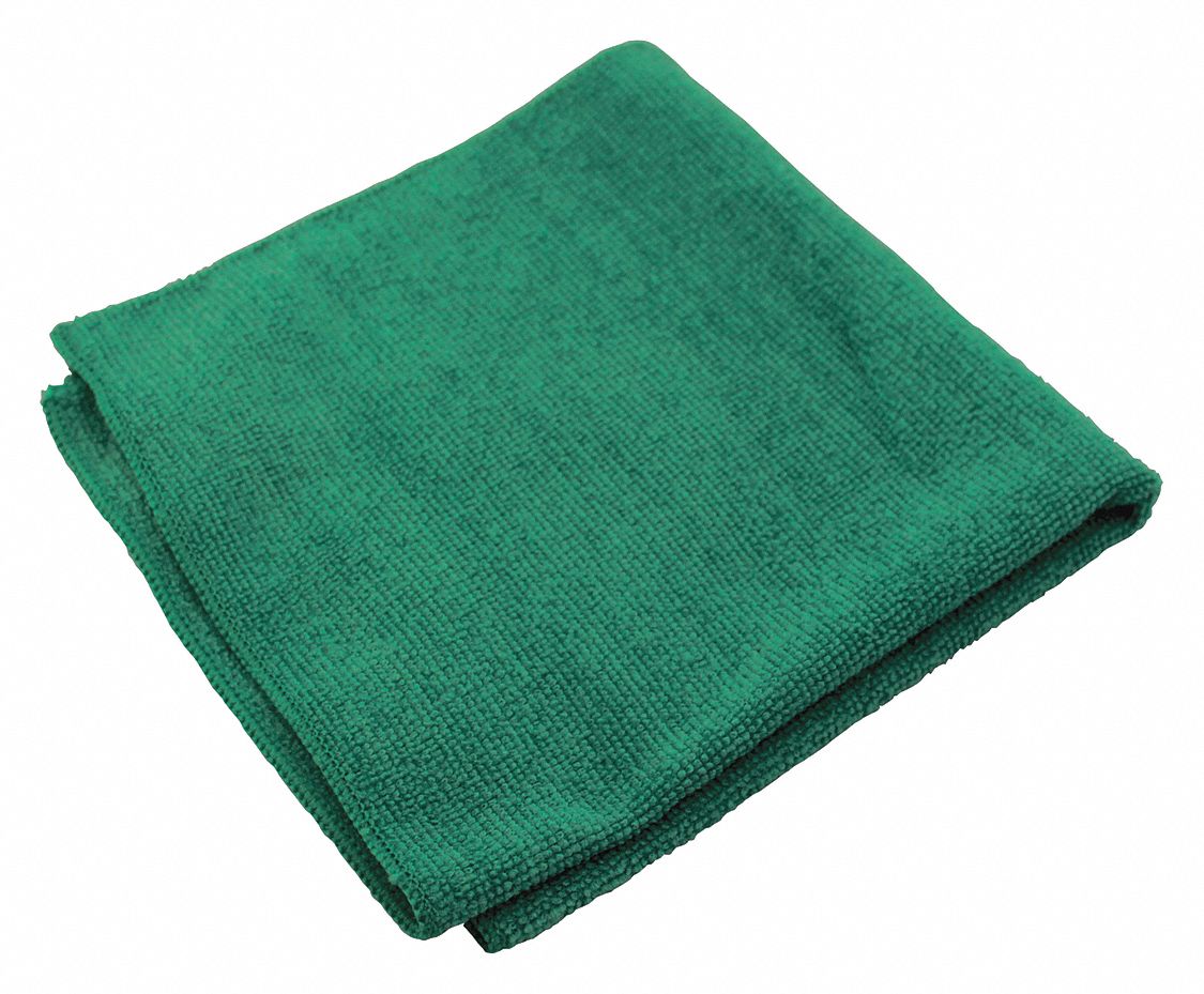 MICROFIBER TECHNOLOGIES, Green, Microfiber Cloth,Lightweight,16x16