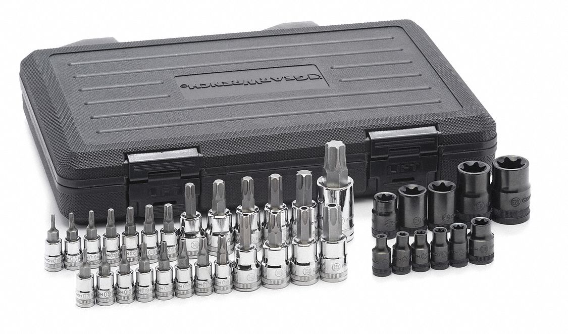 GEARWRENCH, Master Torx Bit Socket Set,36pcs. 58LC5480728 Grainger