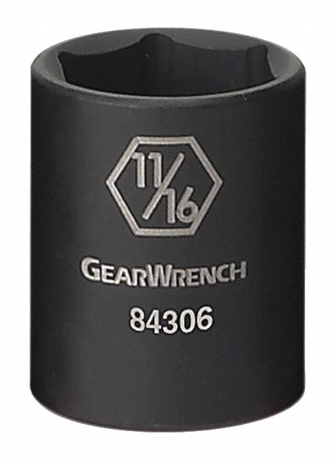 Impact Socket, 3/8" Drive, 6pt., 11/16"