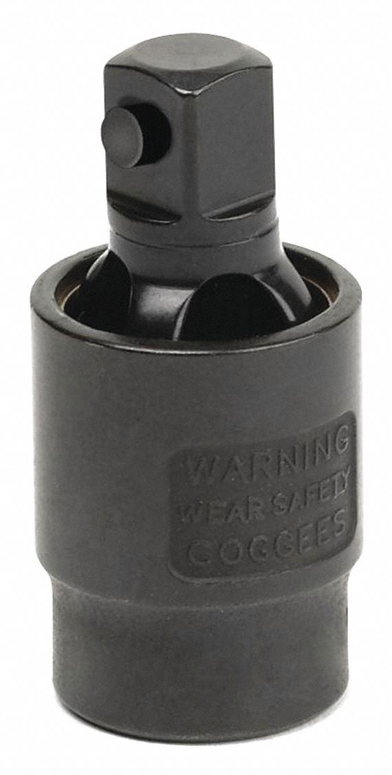 3/8" Drive Impact Universal Joint Socket - 6-Point, Chrome Vanadium Steel, Heavy Duty