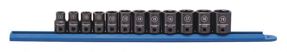 Impact Socket 3/8 D 6pt. Metric 12pcs.