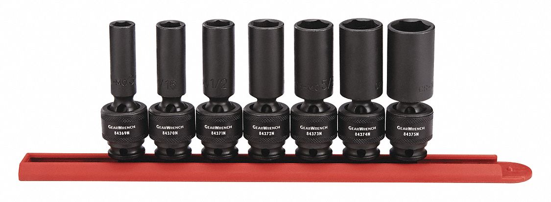 SAE Deep Impact Socket 3/8 D 6pt. 7pcs.