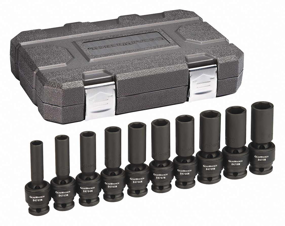 Metric Deep Impact Socket 1/2 D 10pcs.