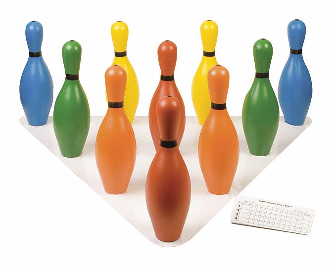 CHAMPION SPORTS, (10) Bowling Pins/Score Pad/Setup Sheet, 10 Targets ...