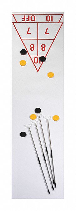 Shuffleboard Set: (4) Two-Piece Cues/(8) Discs