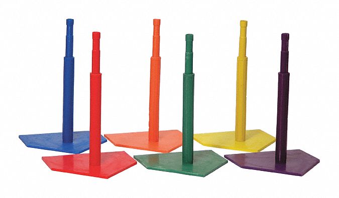 Deluxe Color Batting Tee Set, Clrs, PK6: Green/Orange/Purple/Red/Royal Blue/Yellow