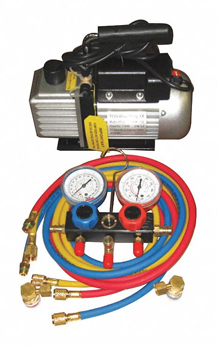 Vacuum Pump/Manifold Gauge Set