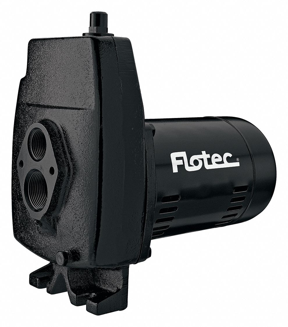 Convertible Well Jet Pump: Cast Iron, Single Phase, 115/230V AC, 1/2 hp, 2.9 gpm, 50 ft Head