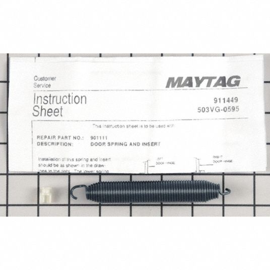 WHIRLPOOL, Dishwasher Door Spring 58NT46901111 Grainger