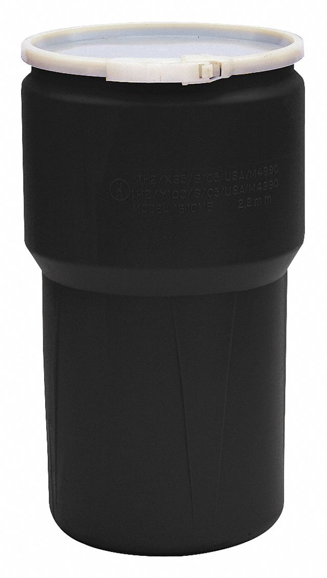 Open Head Poly Drum, w/Lock Ring, 14 gal.