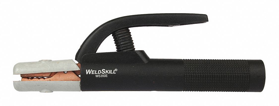 TWECO Electrode Holder: 350 A Max Amperage, For 1/4 in Max Dia, 4/0, Ball Point Screw (MPN 91101118). Key specifications — Holder Jaw Material: Copper Alloy; Wire Gauge: 4/0; Duty Rating: Heavy Duty; Cable Connection Type: Ball Point Screw; Brand: TWECO; Manufacturer Part Number: 91101118.