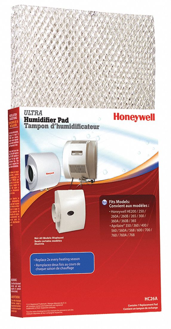 HONEYWELL HOME Humidifier Pad 58PJ25HC26A1016/U Grainger