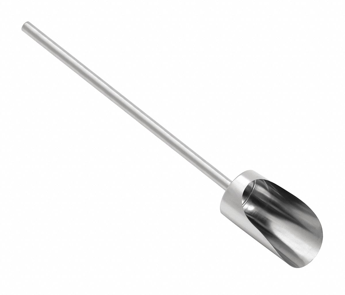 SANILAV Hand Scoop, 64 oz., Silver, 304 SS 53RK01400424 Grainger