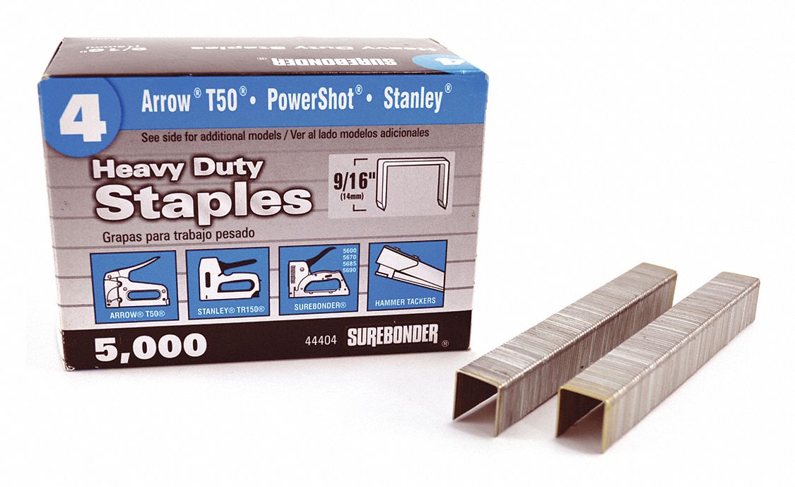 SUREBONDER, Staples 4,Arrow Heavy Duty,9/16",PK5000 58PL7944404