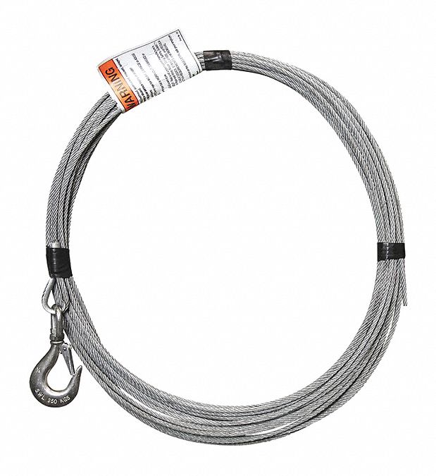 Cable Assembly: Cable, 90 ft Line Lg, 3/16 in Line Dia