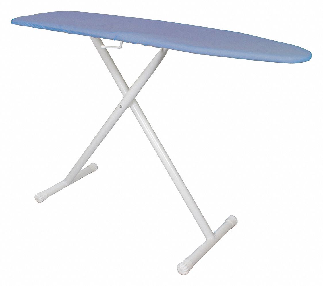 Ironing Board: Full Size, Blue, 54 in Overall Lg, 14 in Overall Wd