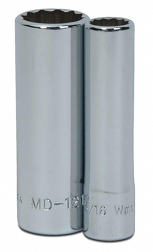 Deep Socket 1/4 D 12Pt 3/8